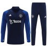 Manchester United Sweat d'Entraînement Quarter-Zip 2023-24 Marine Pour Enfant